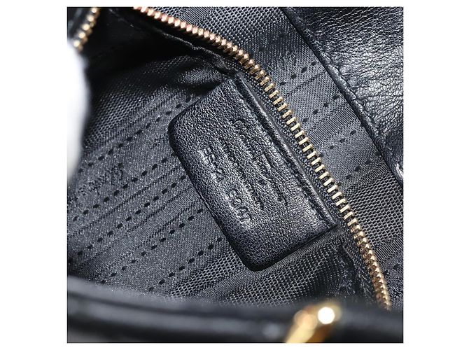 Borsa a mano Vala in pelle 2 in 1 nera e dorata di Salvatore Ferragamo Auth gh1879 - vista 12