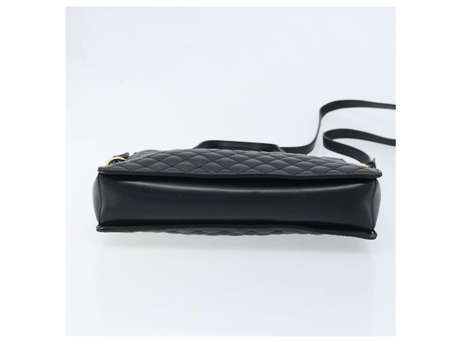 Borsa a mano Vala in pelle 2 in 1 nera e dorata di Salvatore Ferragamo Auth gh1879 - vista 5