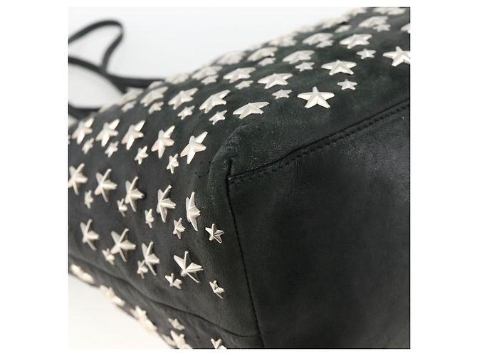 Borsa Tote Jimmy Choo in pelle nera argento Auth BA11590 Nero - vista 18