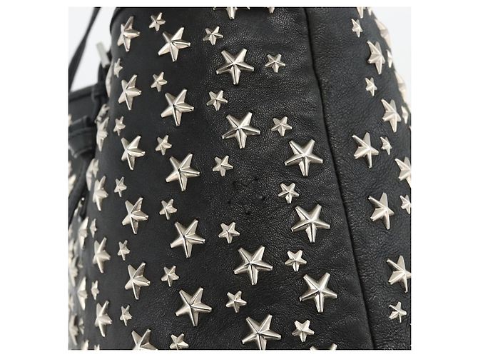 Borsa Tote Jimmy Choo in pelle nera argento Auth BA11590 Nero - vista 5
