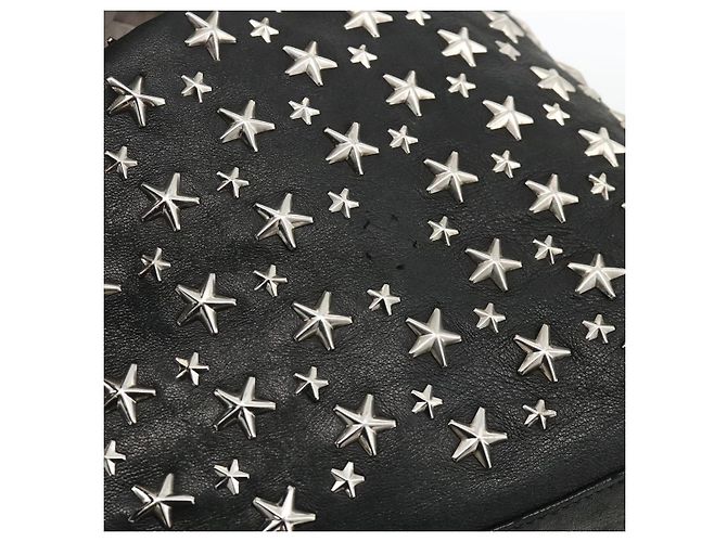 Borsa Tote Jimmy Choo in pelle nera argento Auth BA11590 Nero - vista 9