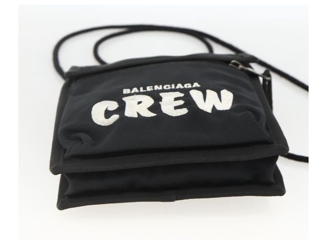 Borsa a Spalla BALENCIAGA Nylon Nera 532298 Auth ka3358 Nero - vista 5
