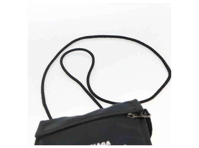 Borsa a Spalla BALENCIAGA Nylon Nera 532298 Auth ka3358 Nero - vista 8