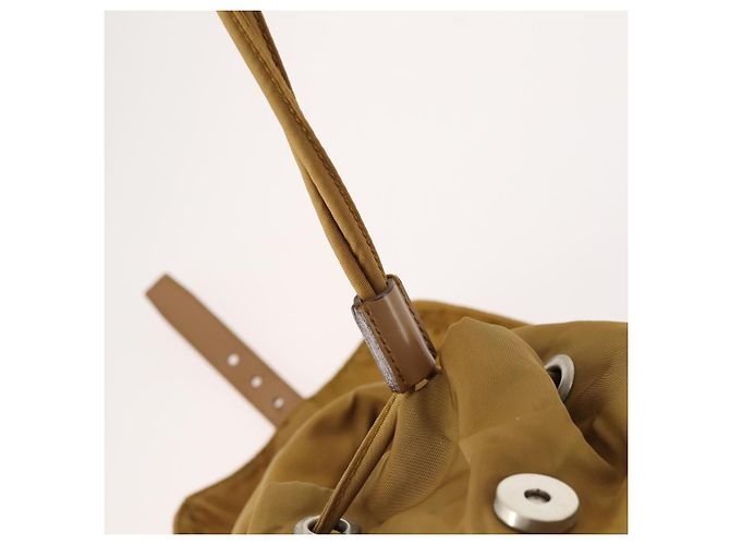 PRADA Backpack Nylon Beige Silver Auth 173115 Silvery - view 22
