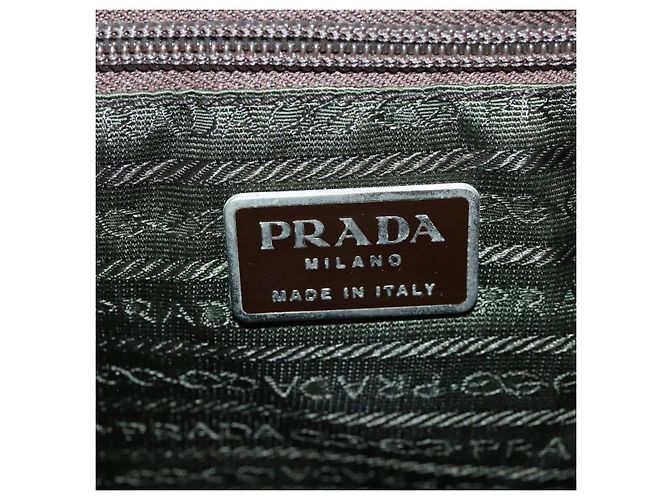 PRADA Backpack Nylon Beige Silver Auth 173115 Silvery - view 25