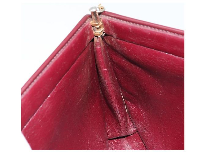 Borsa a spalla in tela Trotter Christian Dior rossa e oro Auth LNZ657 Rosso D'oro - vista 17