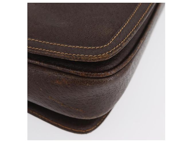 Borsa a spalla in pelle marrone dorato della linea Sherry di GUCCI Auth ep13922 D'oro - vista 10