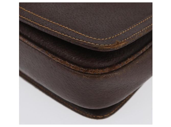 Borsa a spalla in pelle marrone dorato della linea Sherry di GUCCI Auth ep13922 D'oro - vista 11