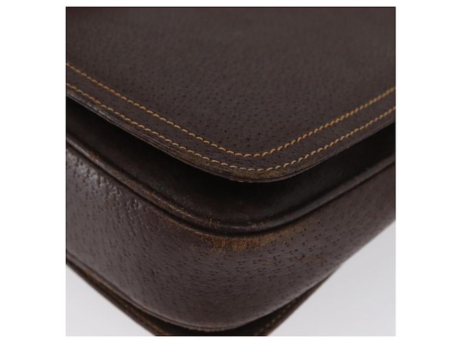 Borsa a spalla in pelle marrone dorato della linea Sherry di GUCCI Auth ep13922 D'oro - vista 13