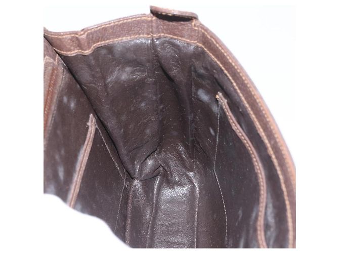 Borsa a spalla in pelle marrone dorato della linea Sherry di GUCCI Auth ep13922 D'oro - vista 18