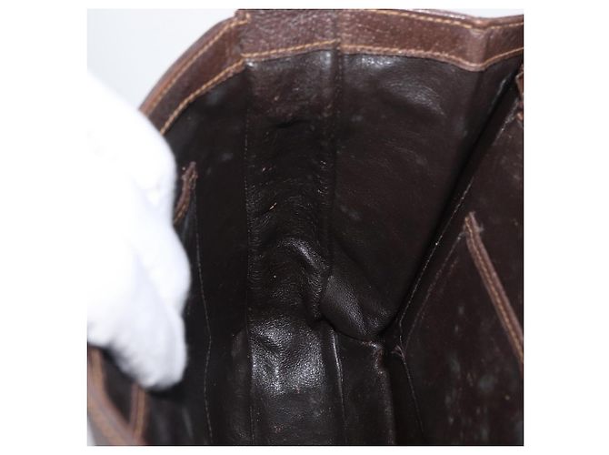 Borsa a spalla in pelle marrone dorato della linea Sherry di GUCCI Auth ep13922 D'oro - vista 19