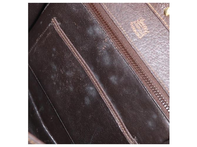 Borsa a spalla in pelle marrone dorato della linea Sherry di GUCCI Auth ep13922 D'oro - vista 20