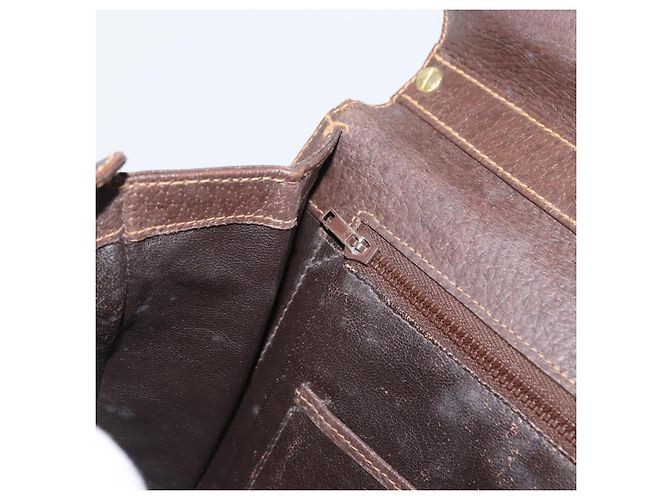 Borsa a spalla in pelle marrone dorato della linea Sherry di GUCCI Auth ep13922 D'oro - vista 21