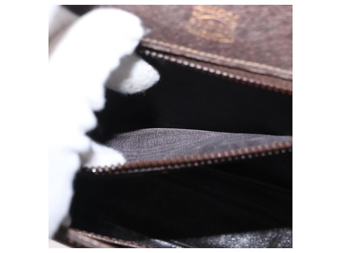 Borsa a spalla in pelle marrone dorato della linea Sherry di GUCCI Auth ep13922 D'oro - vista 22