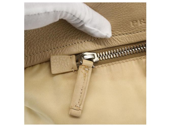 Borsa a Spalla PRADA Nylon Beige Argento Autentica bs34095 - vista 10