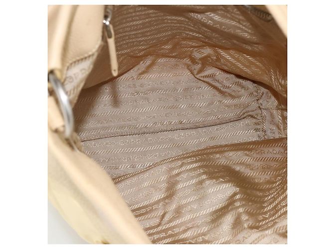 Borsa a Spalla PRADA Nylon Beige Argento Autentica bs34095 - vista 11