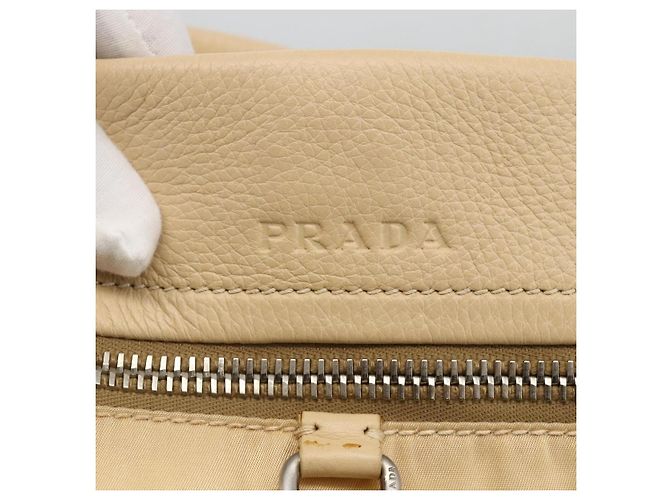 Borsa a Spalla PRADA Nylon Beige Argento Autentica bs34095 - vista 18
