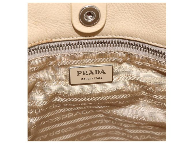 Borsa a Spalla PRADA Nylon Beige Argento Autentica bs34095 - vista 19