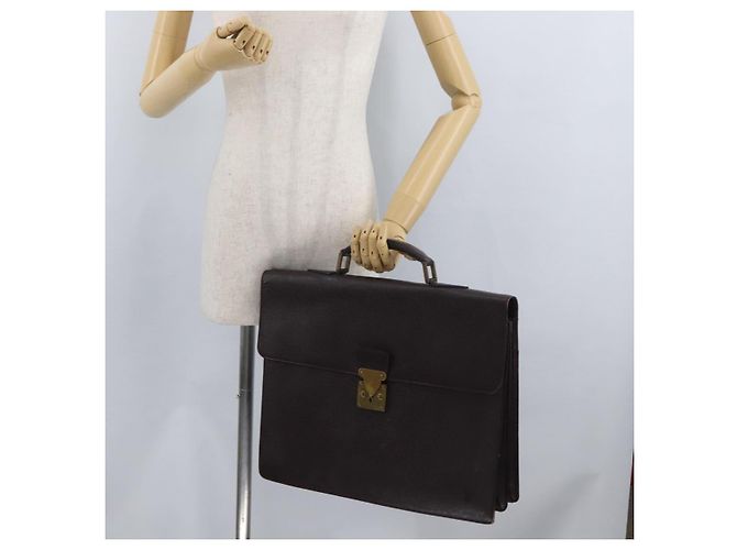 LOUIS VUITTON Taiga Serviette Moskova Borsa da Lavoro Ardoise M30032 Auth fm5250 - vista 25