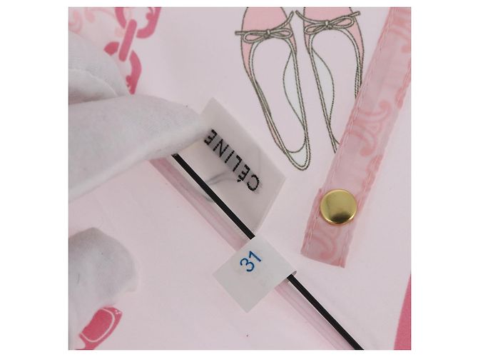 Céline CELINE Macadam Canvas Folding Umbrella Nylon Pink Auth YKZ608A - view 12