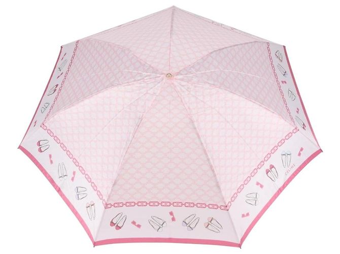 Céline CELINE Macadam Canvas Folding Umbrella Nylon Pink Auth YKZ608A - view 2