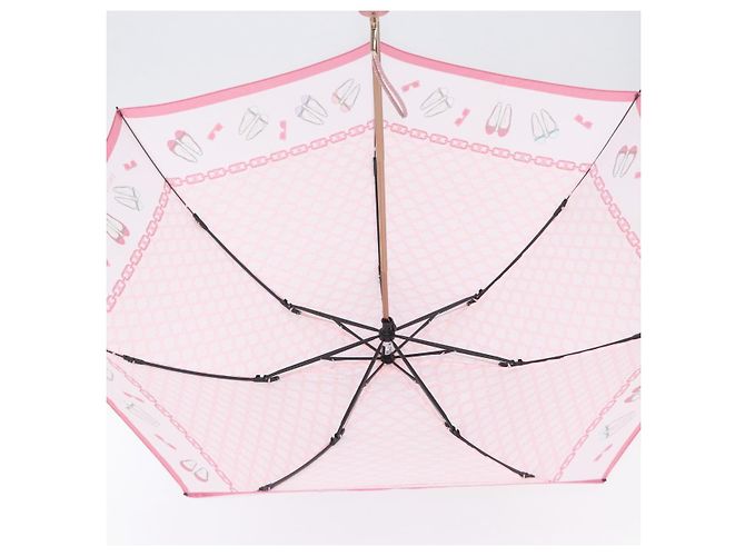 Céline CELINE Macadam Canvas Folding Umbrella Nylon Pink Auth YKZ608A - view 7