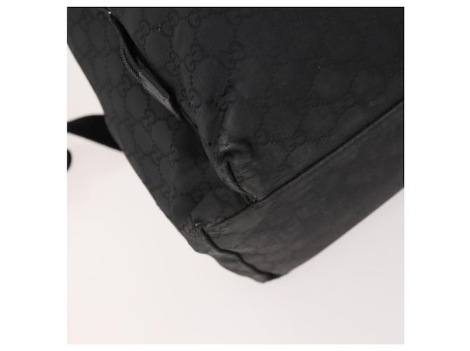 GUCCI GG Canvas Rucksack Nylon Schwarz Silber 179606 Auth bs33851 - Ansicht 13