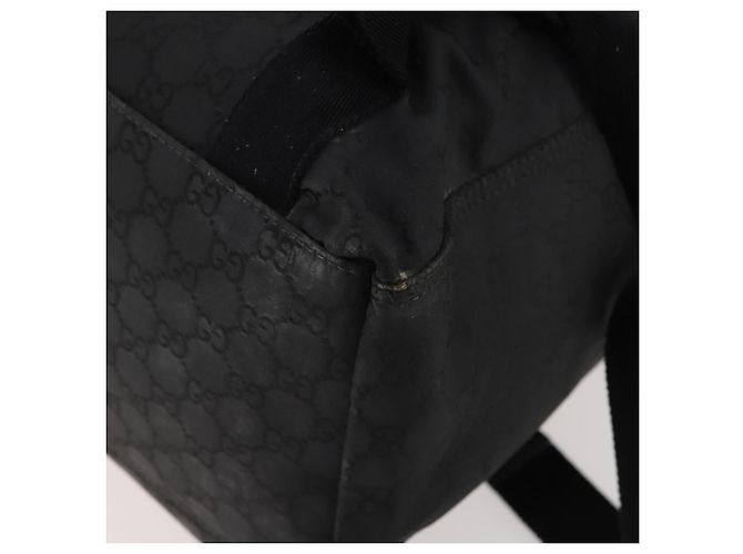 GUCCI GG Canvas Rucksack Nylon Schwarz Silber 179606 Auth bs33851 - Ansicht 14
