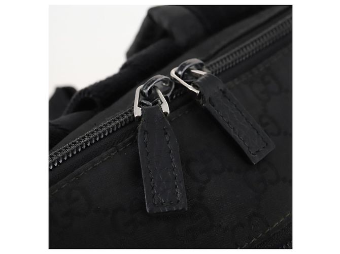 GUCCI GG Canvas Rucksack Nylon Schwarz Silber 179606 Auth bs33851 - Ansicht 16