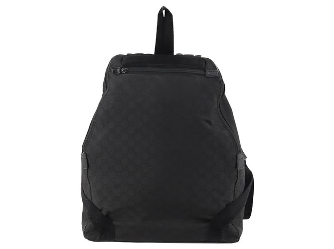 GUCCI GG Canvas Rucksack Nylon Schwarz Silber 179606 Auth bs33851 - Ansicht 3
