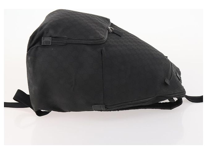 GUCCI GG Canvas Rucksack Nylon Schwarz Silber 179606 Auth bs33851 - Ansicht 4