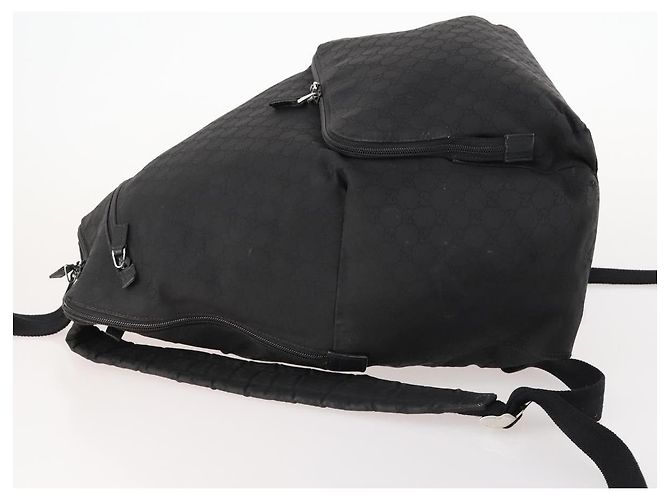 GUCCI GG Canvas Rucksack Nylon Schwarz Silber 179606 Auth bs33851 - Ansicht 5