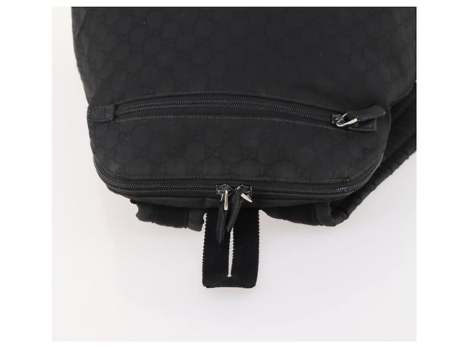 GUCCI GG Canvas Rucksack Nylon Schwarz Silber 179606 Auth bs33851 - Ansicht 6
