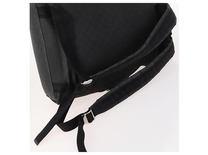 GUCCI GG Canvas Rucksack Nylon Schwarz Silber 179606 Auth bs33851 - Ansicht 9