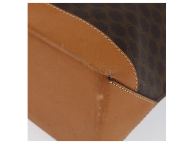 Céline Borsa a mano in tela Macadam CELINE in pelle PVC marrone oro Auth ka3354 D'oro - vista 15