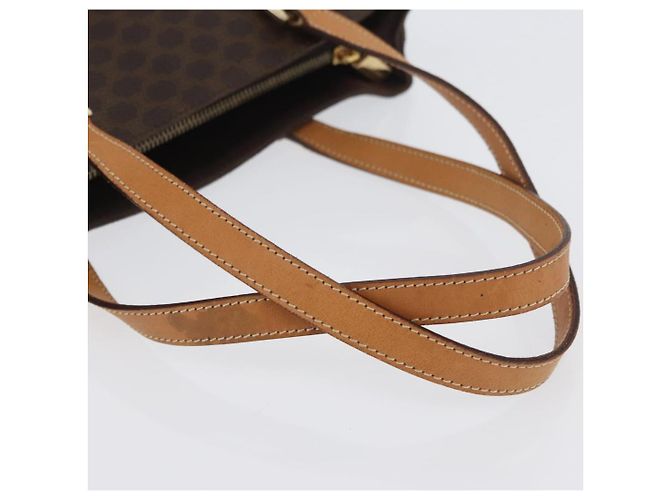 Céline Borsa a mano in tela Macadam CELINE in pelle PVC marrone oro Auth ka3354 D'oro - vista 7