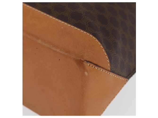 Céline Borsa a mano in tela Macadam CELINE in pelle PVC marrone oro Auth ka3354 D'oro - vista 9