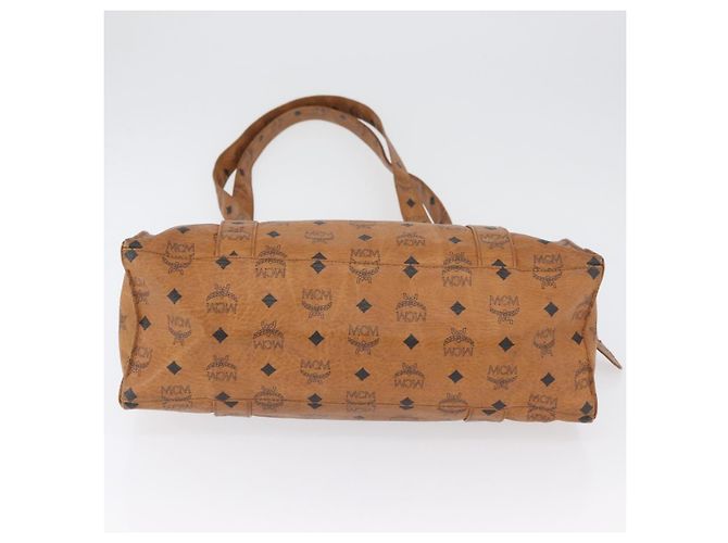 Borsa Tote Vicetos Logogram MCM in pelle PVC marrone e oro Auth gh1947 D'oro - vista 9