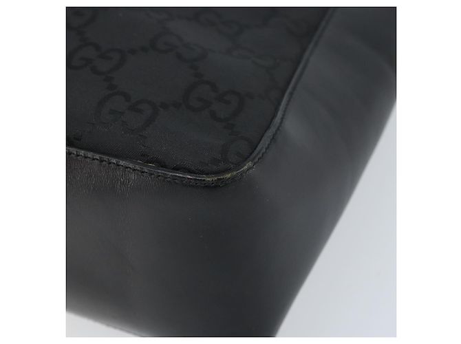 Borsa a Spalla GG Canvas Gucci Nera Argento 001 3766 Auth YKZ177A Nero - vista 10