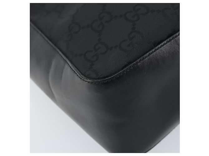 Borsa a Spalla GG Canvas Gucci Nera Argento 001 3766 Auth YKZ177A Nero - vista 11