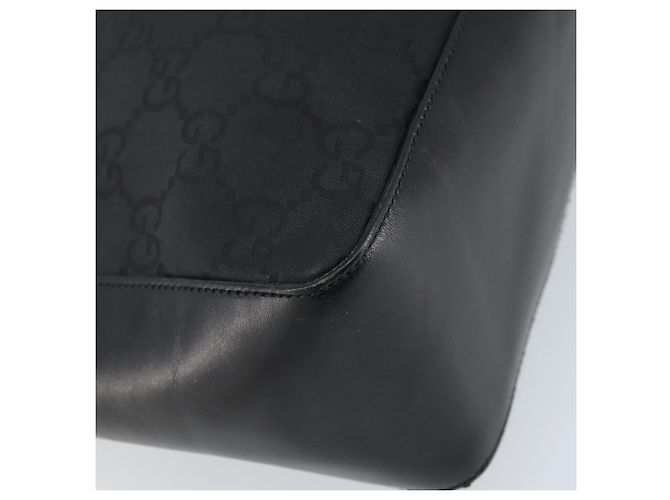 Borsa a Spalla GG Canvas Gucci Nera Argento 001 3766 Auth YKZ177A Nero - vista 13