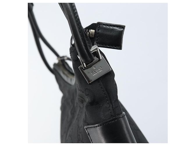 Borsa a Spalla GG Canvas Gucci Nera Argento 001 3766 Auth YKZ177A Nero - vista 15