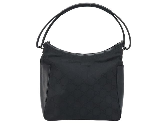 Borsa a Spalla GG Canvas Gucci Nera Argento 001 3766 Auth YKZ177A Nero - vista 2