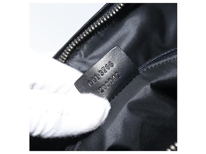 Borsa a Spalla GG Canvas Gucci Nera Argento 001 3766 Auth YKZ177A Nero - vista 22