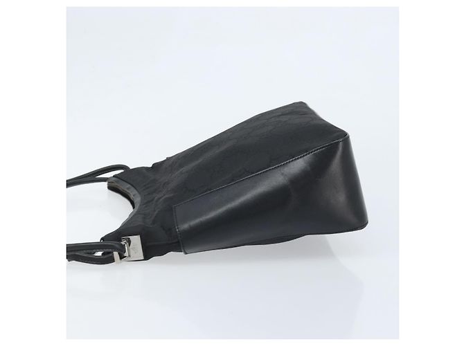 Borsa a Spalla GG Canvas Gucci Nera Argento 001 3766 Auth YKZ177A Nero - vista 5