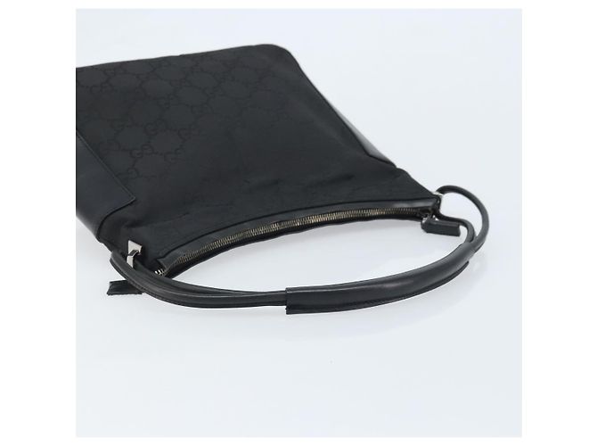 Borsa a Spalla GG Canvas Gucci Nera Argento 001 3766 Auth YKZ177A Nero - vista 7