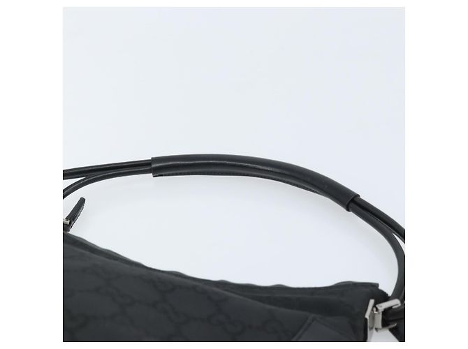 Borsa a Spalla GG Canvas Gucci Nera Argento 001 3766 Auth YKZ177A Nero - vista 8