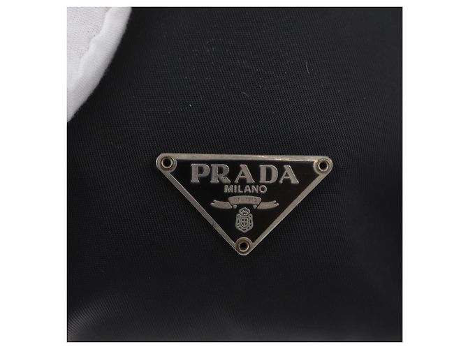 Borsa a Spalla PRADA in Nylon Nero Argento Autentica ka3326 - vista 17