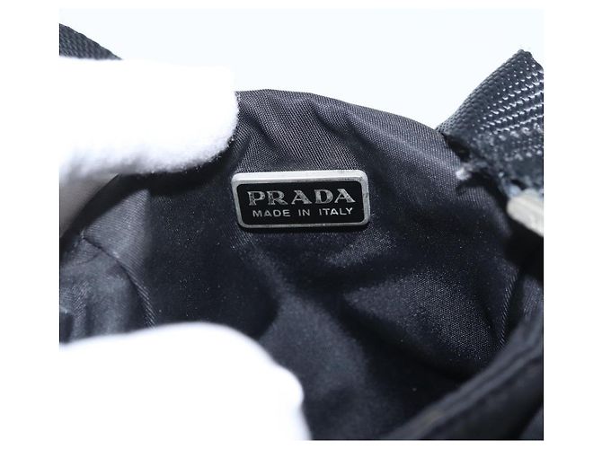 Borsa a Spalla PRADA in Nylon Nero Argento Autentica ka3326 - vista 19