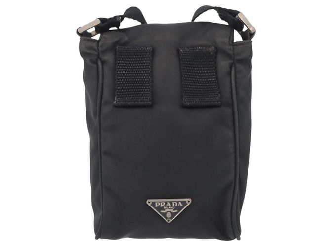 Borsa a Spalla PRADA in Nylon Nero Argento Autentica ka3326 - vista 2